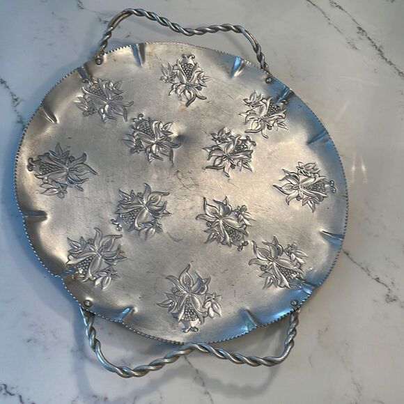 Antique Silver platter - Picture 1 of 4